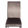 Стул CAPRI (mod. 39) металл, вельвет, 49.5 х 41 х 93,5 см, Dark grey (темно-серый) HLR24 / черный (Комплект из 4 шт.)