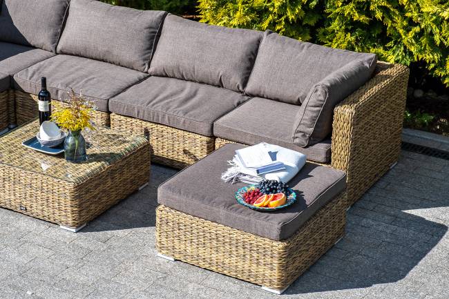 "Лунго" модуль диванный прямой с подушками, цвет соломенный (гиацинт) "Лунго" модуль диванный прямой с подушками, цвет соломенный (гиацинт)