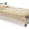 Кровать AT-808 дерево гевея/металл, 90*200 см (Single bed), красный дуб/черный дуб темный