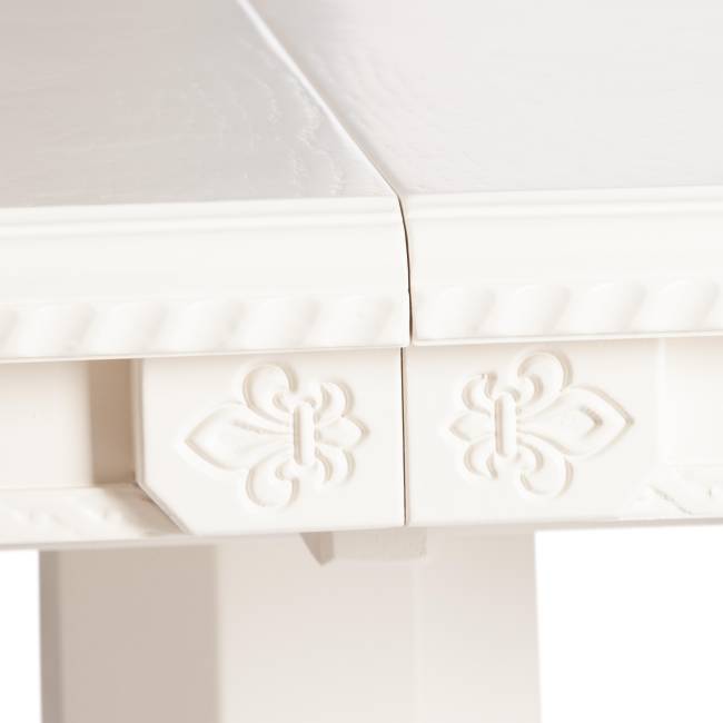 Стол STEFANO бук, мдф, 100+30x80x77см, Ivory white Ivory white бук, мдф Стол STEFANO бук, мдф, 100+30x80x77см, Ivory white Ivory white бук, мдф