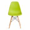 Стул CINDY (EAMES) (mod. 1801) дерево бук/металл/сиденье пластик, 45x51x82 см, Olive (оливковый)  (Комплект из 4 шт.) Olive (оливковый) дерево бук/металл/сиденье пластик