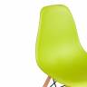 Стул CINDY (EAMES) (mod. 1801) дерево бук/металл/сиденье пластик, 45x51x82 см, Olive (оливковый)  (Комплект из 4 шт.) Olive (оливковый) дерево бук/металл/сиденье пластик