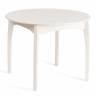 Стол DIAMANTE круглый бук, мдф, шпон дуба, 100 х 100+30 х 75 см, Ivory white Ivory white бук, мдф, шпон дуба