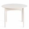 Стол DIAMANTE круглый бук, мдф, шпон дуба, 100 х 100+30 х 75 см, Ivory white Ivory white бук, мдф, шпон дуба