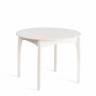 Стол DIAMANTE круглый бук, мдф, шпон дуба, 100 х 100+30 х 75 см, Ivory white Ivory white бук, мдф, шпон дуба