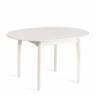 Стол DIAMANTE круглый бук, мдф, шпон дуба, 100 х 100+30 х 75 см, Ivory white Ivory white бук, мдф, шпон дуба