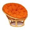 Кресло PAPASAN/ПАПАСАН 23/01 W  /с подушкой/ диаметр подушки 122 см, 115х101х104 см, Honey (мед), ткань Оранжевый, С 23