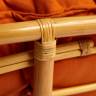 Кресло PAPASAN/ПАПАСАН 23/01 W  /с подушкой/ диаметр подушки 122 см, 115х101х104 см, Honey (мед), ткань Оранжевый, С 23