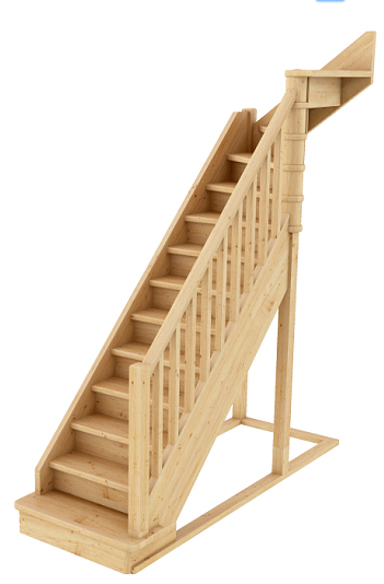 Деревянная лестница ЛС-215м под покраску Деревянная лестница ЛС-215м под покраску