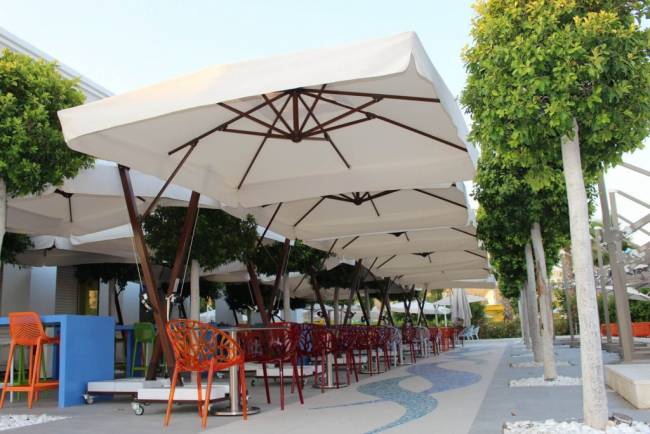 Зонт профессиональный 3х4 м Banana бежевый 3000х4000 мм