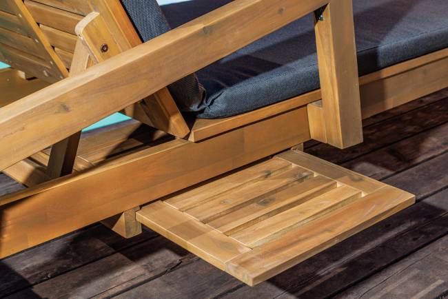 Комплект из 2-х шезлонгов PAOLO из акации и столика LUCIO Комплект из 2-х шезлонгов PAOLO из акации и столика LUCIO