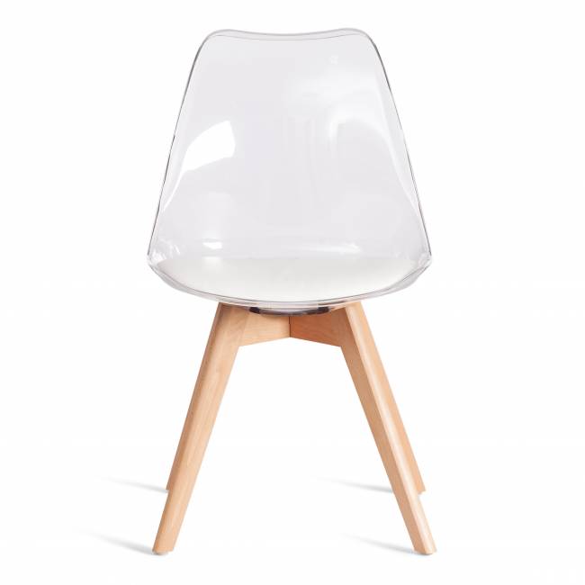 Стул TULIP (mod. 73-1) дерево/пластик/экокожа, 47,5x55x80 см, Прозрачный (Transparent) (Комплект из 4 шт.) прозрачный дерево/пластик/экокожа Стул TULIP (mod. 73-1) дерево/пластик/экокожа, 47,5x55x80 см, Прозрачный (Transparent) (Комплект из 4 шт.) прозрачный дерево/пластик/экокожа