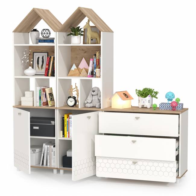 Детская стенка Эйп цвет белый/дуб белый