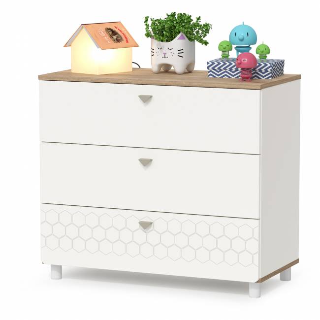 Детская стенка Эйп цвет белый/дуб белый